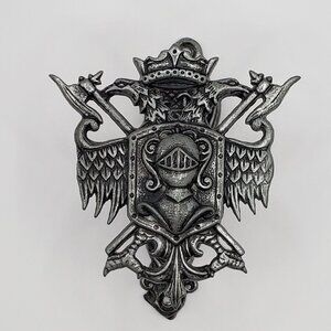 Vintage Coat of Arms Wall Hanger Hook Towel Wall Hanging Plaque Decor Brass